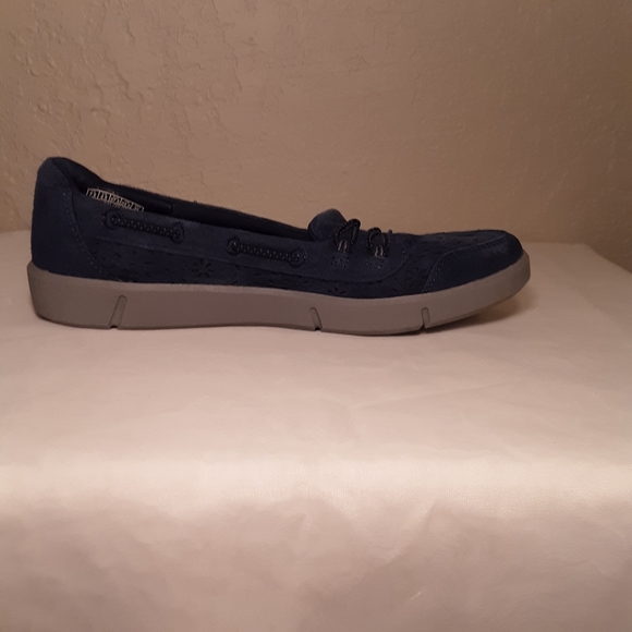 Skechers Womans SN 100205 Navy Blue Suede Shoes - Picture 4 of 11